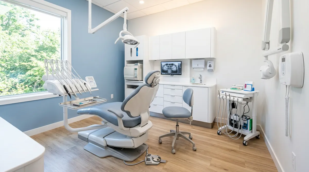 Modern dental treatment room serving Broken Arrow emergency patients